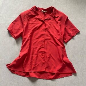 Notations vintage 90s red blouse.